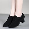 Ballroom Latin Dance Shoes, 2Inchs/5Cm Heel Salsa Tango Practice Shoes Closed Toe Rubber Sole Dancing Shoes,5cm full sole,8.5 view 3