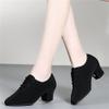 Ballroom Latin Dance Shoes, 2Inchs/5Cm Heel Salsa Tango Practice Shoes Closed Toe Rubber Sole Dancing Shoes,5cm full sole,8.5 view 4
