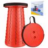 Boreeman Upgraded Folding Stool Lightweight Yet More Sturdy with Load Capacity 400lbs Portable Collapsible Stool for Camping Fishing Hiking BBQ (All Red) view 1