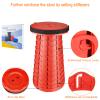 Boreeman Upgraded Folding Stool Lightweight Yet More Sturdy with Load Capacity 400lbs Portable Collapsible Stool for Camping Fishing Hiking BBQ (All Red) view 3