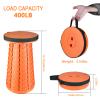 Boreeman Upgraded Folding Stool Lightweight Yet More Sturdy with Load Capacity 400lbs Portable Collapsible Stool for Camping Fishing Hiking BBQ (All Orange) view 2