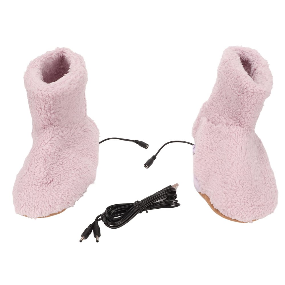 Heated Foot Warmer, USB Charging, Electric Warmer Shoes, Electric Plush Warming Shoes for Cold Winter ()