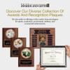 SHOP AWARDS AND GIFTS Customizable Dark Cherry Plaque Award Personalized Custom Engraved, 6 x 8 Inch, Basketball view 2