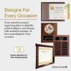 SHOP AWARDS AND GIFTS Customizable Dark Cherry Plaque Award Personalized Custom Engraved, 6 x 8 Inch, Basketball view 3