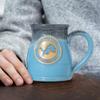 Greater Distance NFL Football Detroit Lions 14 oz Two-Tone Tall Belly Mug, Handmade Large Ceramic Coffee Mug With Team Logo for True Fans, Premium Deneen Pottery Made in USA view 2
