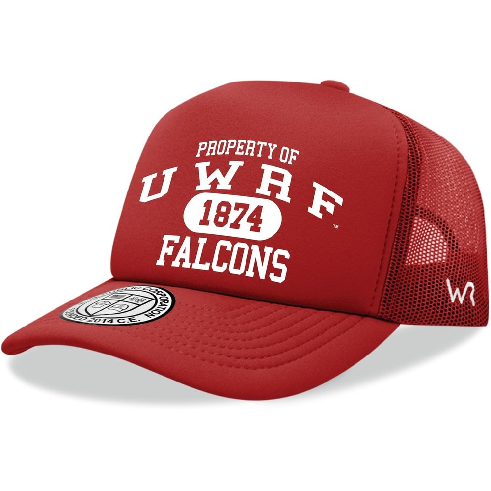Wisconsin River Falls Falcons UWRF NCAA Trucker Mesh Snapback Cap Hat Red