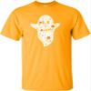 5X-Large Gold Mens Halloween Doodle Tatted Ghost Tattoo T-Shirt view 3