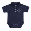 Little King NCAA Short Sleeve Poly-Tech Infant Polo Romper-Penn State-Navy-6 Months view 2