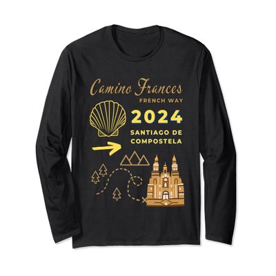 Camino Frances Santiago de Compostela French Way 2024 Long Sleeve T-Shirt