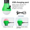 Jarxin Led Camping Lantern USB Rechargeable,Outdoor Tent Lights for Camping Hanging,Kids with Clip Hook Camping Flashlight (4 Packs Black) view 2