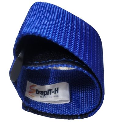 StrapIT-H Multipurpose Strap - Webbing + Hook and Loop - 2" x 15" (3 Pack) Storage Straps with Buckle for Bicycle, Truck, Boat and More for Extension Cords, Ropes, Hoses Organization (Royal Blue)