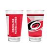 Rico Industries NHL Hockey Carolina Hurricanes 16 oz Pint Glasses with Digitally Printed Logo, Set of 2 Classic Drinking Glasses, for Fans, Dishwasher Safe view 1