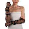 Bridal Wedding Gloves - Sheer Long Gloves for Women and Girls for Birthday Pageant Prom Costume Party | Elbow Length Tulle Gloves - Black view 1