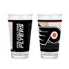 Rico Industries NHL Hockey Philadelphia Flyers 16 oz Pint Glasses with Digitally Printed Logo, Set of 2 Classic Drinking Glasses, for Fans, Dishwasher Safe view 1