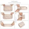 10 Pcs Travel Organizer Storage Bags Suitcase Packing Cubes Cases Portable Wardrobe Luggage Clothes Shoe Pouch Fold (Beige) view 4