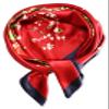 vabovin 35 Silk Scarfs for Women, Satin Head Scarf Neck Scarf Bandana Headband Square Headscarf for Hair Wrapping at Night (Floral Dark Red) view 1
