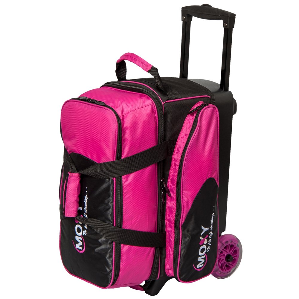 Moxy Blade Premium Double Roller Bowling Bag- Pink/Black