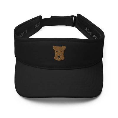 Lakeland Terrier Visor, Embroidered Unisex Visor hat, Lakeland Terrier Gifts, Dog mom dad hat. Black