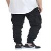 AIRNINE Men's Premium Twill Drop Crotch Jogger Pants S-5XL (Black Cargo2, Large) view 2
