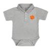 Little King NCAA Short Sleeve Poly-Tech Infant Polo Romper-Clemson-Oxford-18 Months view 2