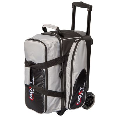 Moxy Blade Premium Double Roller Bowling Bag- Silver/Black