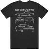1968 Corvette Multi Angle Views Car Enthusiast T Shirt L Black view 1