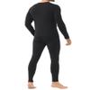 Winvote 2 Pack Thermal Underwear for Men Long Johns Fleece Lined Soft and Warm Set Base Layer for Cold Weather Black-Black 2XL view 2