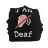 Beanie I am Deaf Beanie Hat Men Skull Cap Women Knit Slouchy Hat Stocking Hats Knitted Hat Running Hat Black view 2