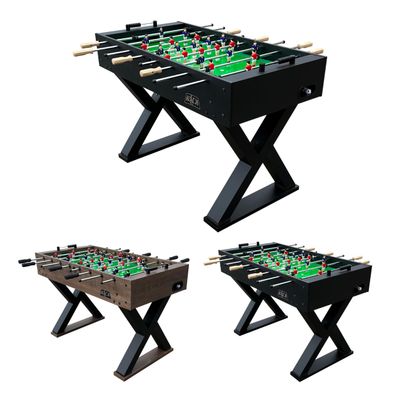 KICK Drias 48" Foosball Table (Black) Compact Professional Indoor Table Soccer & Gaming Table for Adults with 2 Premium Balls, Semi-Solid Steel Rods, 13 Goalie Setup & Slide Scorers