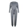 Jogging Suits for Women Long Sleeve Crewneck Pullover with Track Pant 2 Piece Lounge Set Sweatsuit Travel Outfits view 4