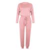 Jogging Suits for Women Long Sleeve Crewneck Pullover with Track Pant 2 Piece Lounge Set Sweatsuit Travel Outfits view 3