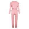 Jogging Suits for Women Long Sleeve Crewneck Pullover with Track Pant 2 Piece Lounge Set Sweatsuit Travel Outfits view 4