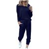 Jogging Suits for Women Long Sleeve Crewneck Pullover with Track Pant 2 Piece Lounge Set Sweatsuit Travel Outfits view 1