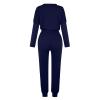 Jogging Suits for Women Long Sleeve Crewneck Pullover with Track Pant 2 Piece Lounge Set Sweatsuit Travel Outfits view 2