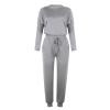 Jogging Suits for Women Long Sleeve Crewneck Pullover with Track Pant 2 Piece Lounge Set Sweatsuit Travel Outfits view 3