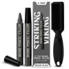 Striking Viking Beard Pencil & Bristle Brush for Men - Medium Black, 2 Pack view 1