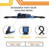 Strapinno Retractable Ratchet Straps - 1 in x 2.5 ft Heavy Duty Adjustable Boat Transom Tie Down, 2PCS, 2400lbs Breaking Strength, Safety S Hooks, For Boat, Jetski, Seadoo, Waverunner, and PWCs (Blue) view 2