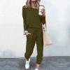 Jogging Suits for Women Long Sleeve Crewneck Pullover with Track Pant 2 Piece Lounge Set Sweatsuit Travel Outfits view 2