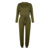 Jogging Suits for Women Long Sleeve Crewneck Pullover with Track Pant 2 Piece Lounge Set Sweatsuit Travel Outfits view 3