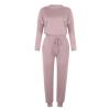 Jogging Suits for Women Long Sleeve Crewneck Pullover with Track Pant 2 Piece Lounge Set Sweatsuit Travel Outfits view 3