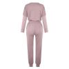 Jogging Suits for Women Long Sleeve Crewneck Pullover with Track Pant 2 Piece Lounge Set Sweatsuit Travel Outfits view 4