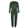 Jogging Suits for Women Long Sleeve Crewneck Pullover with Track Pant 2 Piece Lounge Set Sweatsuit Travel Outfits view 3