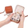 Angelina's Palace Personalized Jewelry Case with Name Engraved,Custom Leather Travel Jewelry Organizer Box for Rings,Earrings,Necklaces,Birthday Bridesmaid Gift For Women view 1
