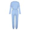 Jogging Suits for Women Long Sleeve Crewneck Pullover with Track Pant 2 Piece Lounge Set Sweatsuit Travel Outfits view 4