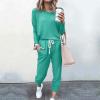 Jogging Suits for Women Long Sleeve Crewneck Pullover with Track Pant 2 Piece Lounge Set Sweatsuit Travel Outfits view 2