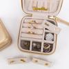 Angelina's Palace Personalized Jewelry Case with Name Engraved,Custom Leather Travel Jewelry Organizer Box for Rings,Earrings,Necklaces,Birthday Bridesmaid Gift For Women view 2
