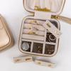 Angelina's Palace Personalized Jewelry Case with Name Engraved,Custom Leather Travel Jewelry Organizer Box for Rings,Earrings,Necklaces,Birthday Bridesmaid Gift For Women view 2