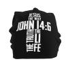 Christian Bible Verse Jesus The Way John 146 Beanie Hat Men Skull Cap Women Knit Slouchy Hat Stocking Hat Black view 2