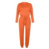 Jogging Suits for Women Long Sleeve Crewneck Pullover with Track Pant 2 Piece Lounge Set Sweatsuit Travel Outfits view 3