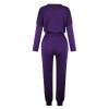 Jogging Suits for Women Long Sleeve Crewneck Pullover with Track Pant 2 Piece Lounge Set Sweatsuit Travel Outfits view 3